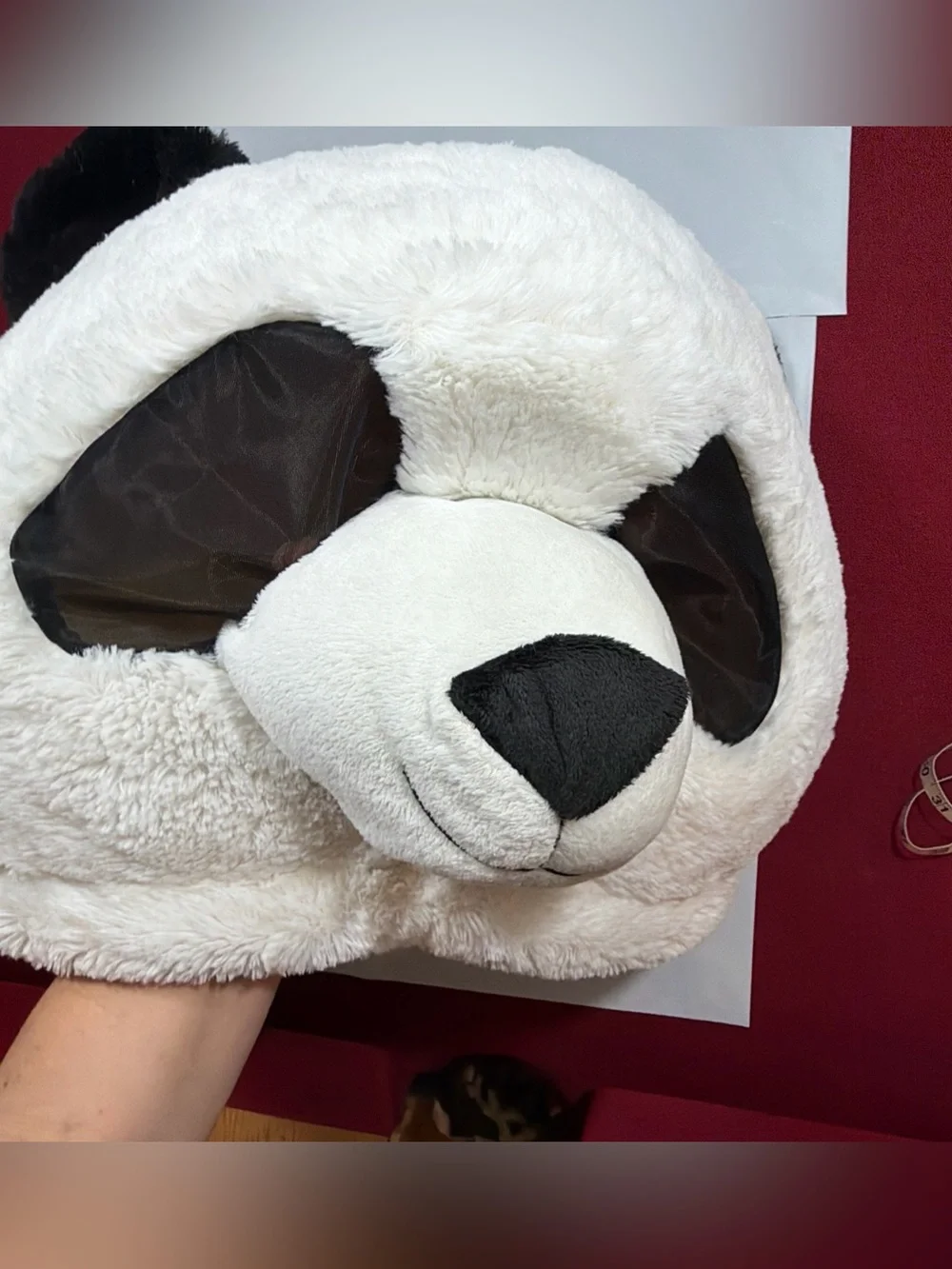 Panda Mascot Costume Black Full Head Maskimals Plush Party Mask Masquerade adult